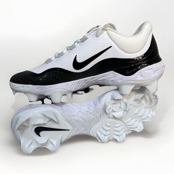Nike Alpha Huarache Elite 4 Low Men\'s 11.5 White MCS Baseball Cleats FD6255-101 main image 5